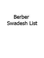 Berber Swadesh list