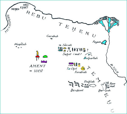 map of ancient Libya during the Egyptian empire