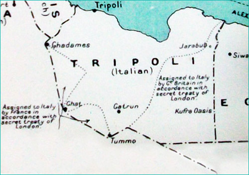 libya map during imperial military geography