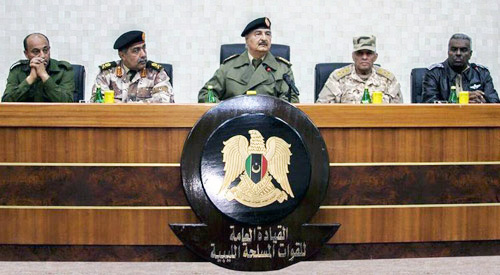 photo of libyan armed forces commanders in Tobruk