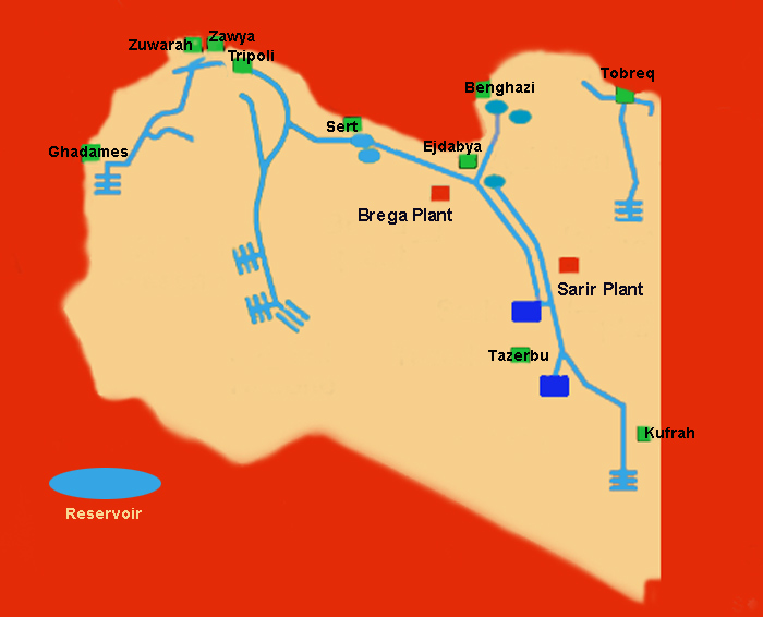 map of man-made river