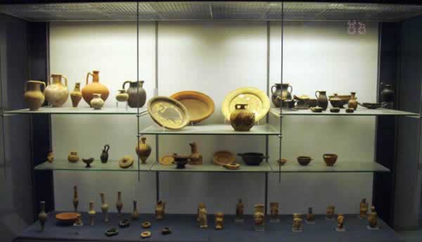 pottery artifacts from Assaraya Alhmara Museum, Tripoli, Libya