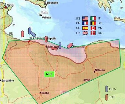 map of no fly zone over libya