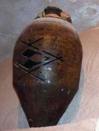 a large clay jar