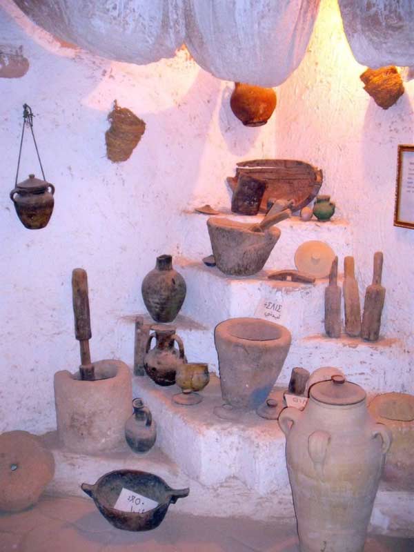 wooden kitchen tools, mortar, ppts and jars