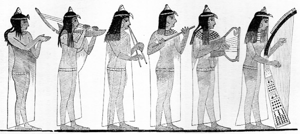 egyptian women playing musical instruments