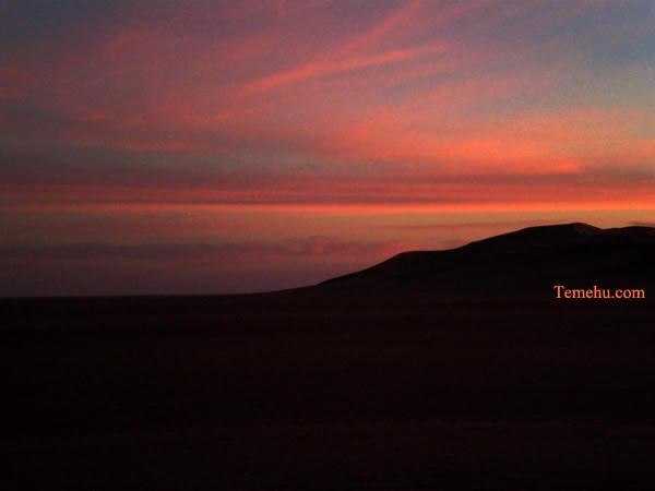 sunset among the sand dunes