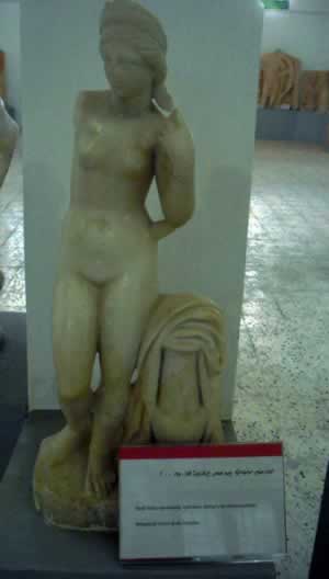 the goddess Aphrodite from Cyrene museum, standing