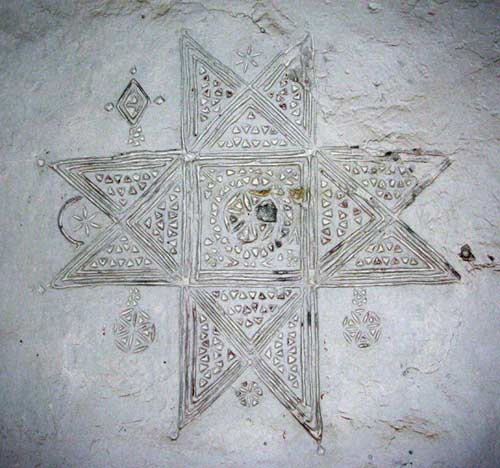 berber cross on a wall