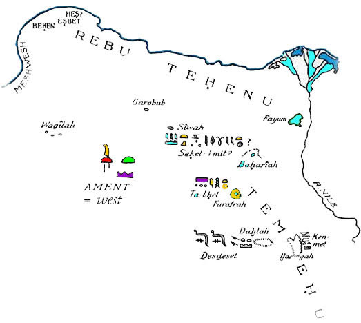 map of ancient Libya during the Egyptian empire