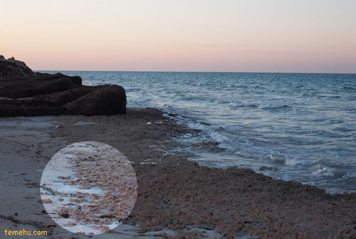 a photo of  part of the sunken archaeological city of Tiboda in Zuwarah