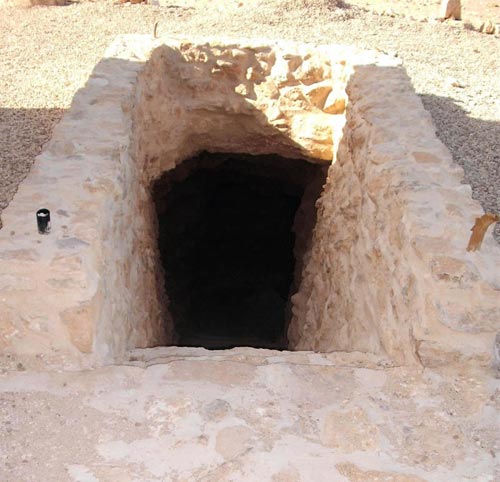 an underground tunnel outside alburdi castle, leading to the edge of the cliff overlooking the see.