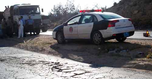 Libyan traffic police in action