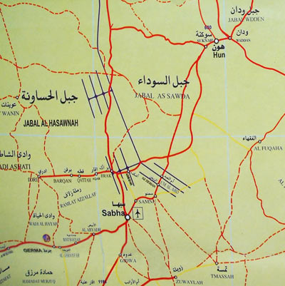 Qaryat Sabha Road map