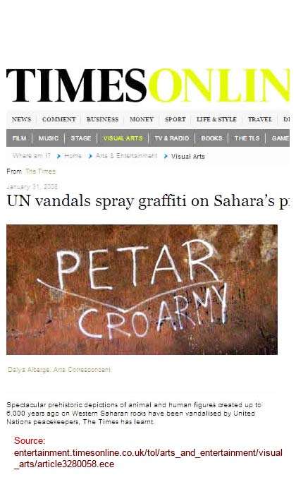 UN workers vandalise priceless prehistoric art paintings