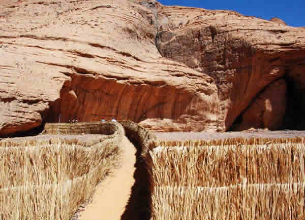 the entrance to the cave