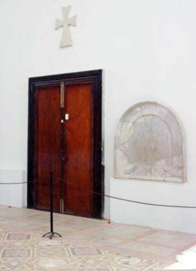 the church door