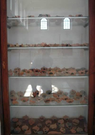 oil lamps on display