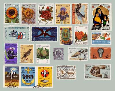 collection of Libyan stamps