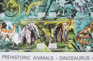 dinosaurs on Libyan stamps