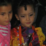 two Tuareg girls wearing Tuareg costumes from Ghadames Festival