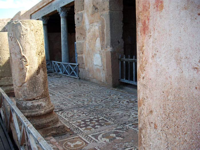 columns and walls from the villa of Silene