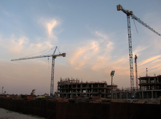 zuwarah beach hotel under construction