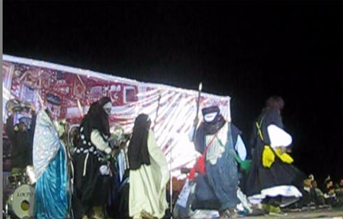 ghadames festival  adults dancing on stage