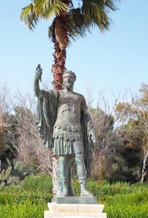 bronze statue of the Berber Roman emperor Septimius Severus