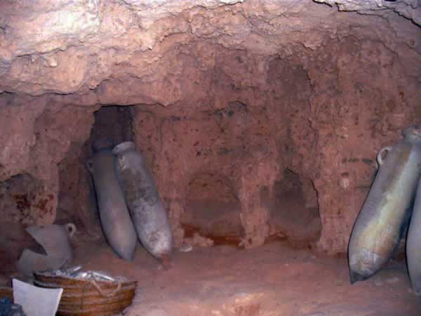 burial jars in the tomb