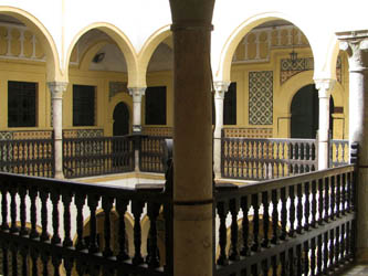 a view of the court and the archs