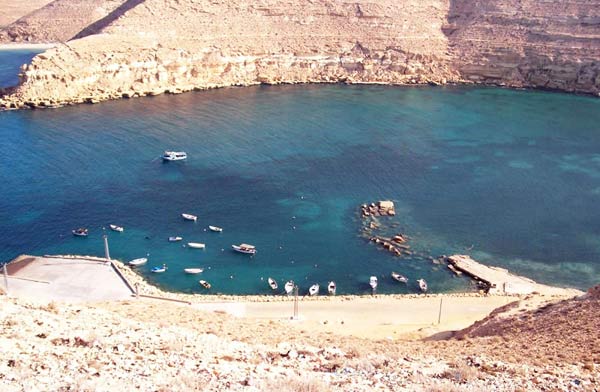 Alburdi view from above the mountains, showing the sea surrounded by the mountains