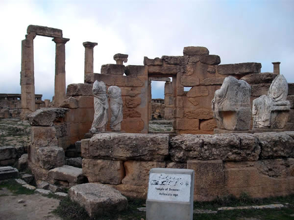 temple of the goddess  Demeter in cyrene