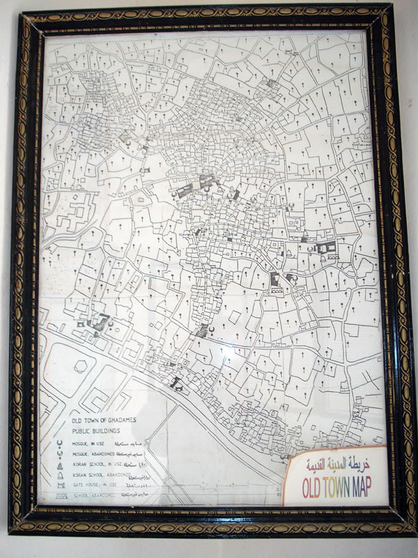map of Old Town of Ghadames