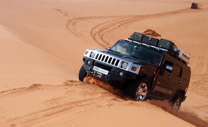 hummer in the Sahara