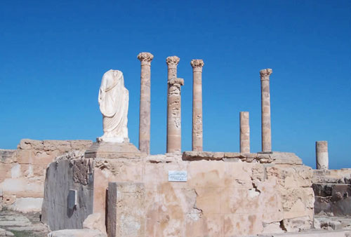 Flavius Tuilus fountain at Sabratha