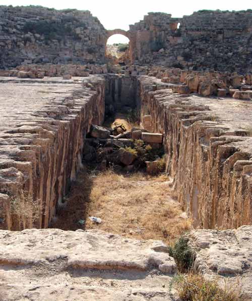 a work trench in the archaeological site of Sabratha