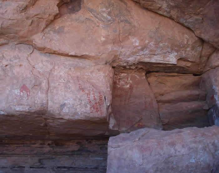 the Berber alphabet on rocks from a distance