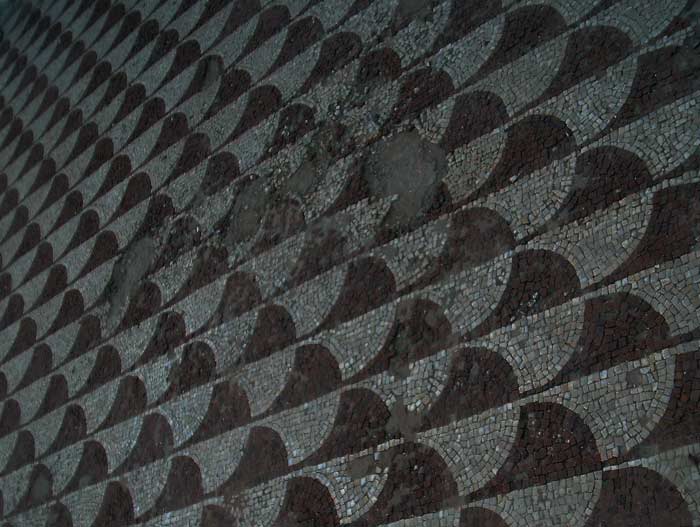 mosaic floor design goint to infinity