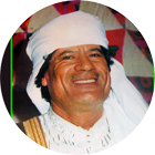 gaddafi smiling