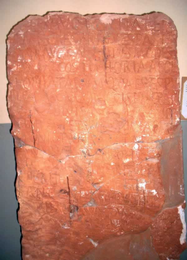 roman stone recording the  details of land rent