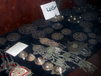 silver jewellery on display