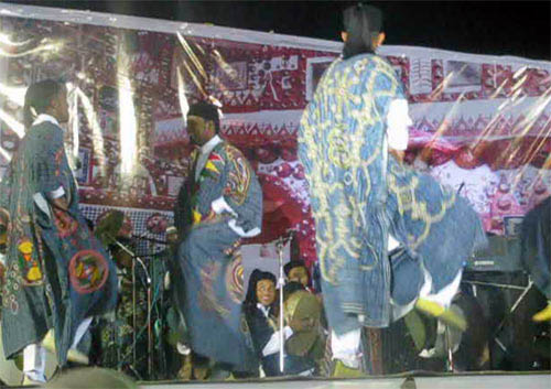 ghadames festival  adults dancing on stage