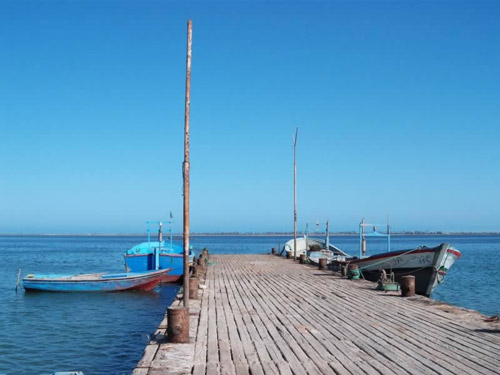 the jetty of the fishing village of Abu-Kammash