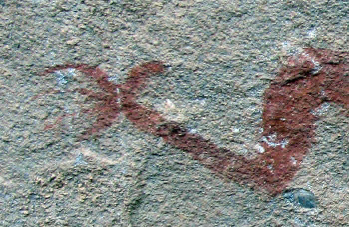 another rock art image of a woman from the round-head period